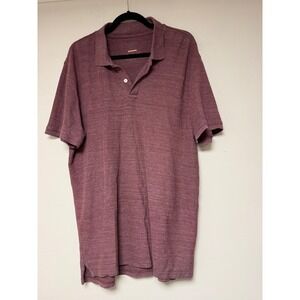 St. John's‎ Bay polo  Shirt Burgundy Heathered Short Sleeve Collared Casual